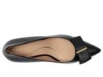 Cole Haan Women's Felicia Bow Pumps, Black Box Leather, 7.5-B US