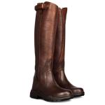 Ovation Women's Moorland II Highrider Tall Riding Boot - Full-Grain Leather Waterproof Breathable Side-Zip Equestrian Boots, Brown, 10
