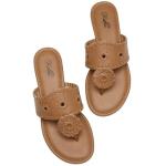 katliu Women's Flat Sandals Flip Flop Sandals Dressy Thong Sandals Brown
