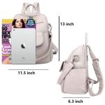 Stylish Waterproof Gray Women's Convertible Backpack