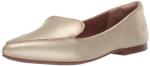 Amazon Essentials Women's Loafer Flat, Gold, 10