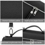 Kiss Sea Small Handbags for Women Top Handle Bag with Adjustable Shoulder Strap Crossbody Bags for Women Black