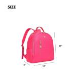 Tote&Carry Apollo BFF Backpack for Women, Vegan Leather, Water-Resistant, Carry-On Luggage for Travel, Work & Daily Use (Alligator Skin, Neon Pink)
