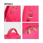 Tote&Carry Apollo BFF Backpack for Women, Vegan Leather, Water-Resistant, Carry-On Luggage for Travel, Work & Daily Use (Alligator Skin, Neon Pink)