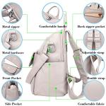 Stylish Waterproof Gray Women's Convertible Backpack