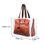 Dotpraise Chic Fashion-Inspired Tote Bag Set–Funny Gift for Women, Stylish Holiday Present, Reusable Shopping Tote & Grocery Bags (3-Pack Orange/Black/White)