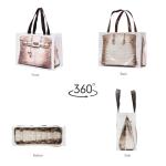 Dotpraise Chic Fashion-Inspired Tote Bag Set–Funny Gift for Women, Stylish Holiday Present, Reusable Shopping Tote & Grocery Bags (3-Pack Orange/Black/White)