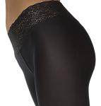 Marilyn Women's Luxury Lace Pantyhose (XL, Nero - Black)