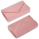Dasein Women's Evening Clutch Bags Formal Party Clutches Wedding Purses Cocktail Prom Clutches (Pink)