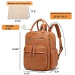 Yomiky Leather Diaper Bag Backpack for Women with Multiple Pockets,Laptop Compartment and Changing Pad.