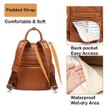 Yomiky Leather Diaper Bag Backpack for Women with Multiple Pockets,Laptop Compartment and Changing Pad.