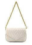 Ayliss Women Multipurpose Small/Medium Crossbody Bags Shoulder Handbag Coin Purse Trendy Clutch Evening Bag PU Leather Chain (White)