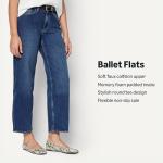 Amazon Essentials Women's Belice Comfortable Slip-On Ballet Flats Shoes, Black White Faux Snake Skin, 8.5