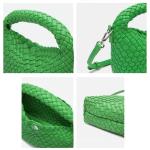 Small Size Woven For Women HOBO Tote Bag Stylish Luxury Detachable Shoulder Strap Girls Top Handle Travel Phone Crossbody Bag (7# Brown)