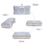 YAPAIOU Sparkly Women's Evening Clutch Purses Rhinestone Bag Luxury Handbags For Weddings Formal Prom Party(Silver)