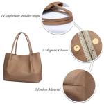 Chic Vegan Leather Tote Bag in Brown