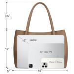 Chic Vegan Leather Tote Bag in Brown