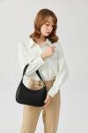 Cute Black Hobo Tote and Mini Clutch Bag