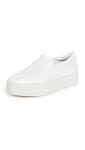 Vince Womens Warren Platform Slip On Fashion Sneakers Plaster 7 M