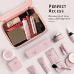 Aveniee Clear Makeup Bag Organizer, Travel Toiletry Bag for Women, Waterproof Cosmetic Pouch with Zippers,Car Accessories Organizers and Storage Case,Pink,Medium Classic