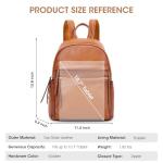Kattee Genuine Leather Backpack Purse for Women Multi-functional Elegant Daypack Soft Leather Shoulder Bag Shopping Trip, Medium, Brown