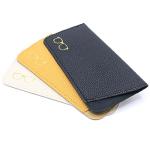 Luxury Beige Leather Eyeglass Case for Women