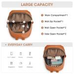 Kattee Genuine Leather Backpack Purse for Women Multi-functional Elegant Daypack Soft Leather Shoulder Bag Shopping Trip, Medium, Brown