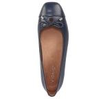 Vionic Women's Klara Ballet Flat, Navy Nappa Leather, 8