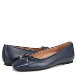 Vionic Women's Klara Ballet Flat, Navy Nappa Leather, 8