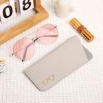 Luxury Beige Leather Eyeglass Case for Women