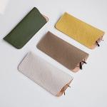 Luxury Beige Leather Eyeglass Case for Women