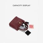 Waiyqju Mini Woven Women's Handbag Lightweight Luxury Vegan Leather Handle Fashion Business Daily Crossbody Bag (3# Black)