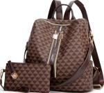 Makes Backpack Purse for Women PU Leather Travel Satchel Handbag Convertible Design Bag with Purse 2 Piece