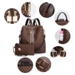 Makes Backpack Purse for Women PU Leather Travel Satchel Handbag Convertible Design Bag with Purse 2 Piece
