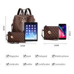 Makes Backpack Purse for Women PU Leather Travel Satchel Handbag Convertible Design Bag with Purse 2 Piece