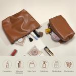 Kigeli 2-Piece Waterproof PU Leather Makeup Bag Set