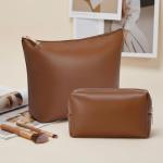 Kigeli 2-Piece Waterproof PU Leather Makeup Bag Set
