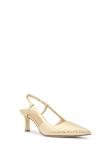 Michael Kors Alora Mid Sling Pump in Pale Gold
