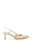 Michael Kors Alora Mid Sling Pump in Pale Gold