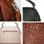 Yamiaoed Crocodile Style Tote Bag with Strap