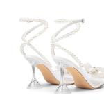 Elegant Rhinestone Bow Stiletto Heels for Women