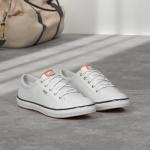 Keds Women's White Chambray Lace-Up Sneakers