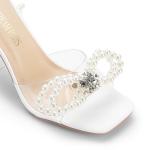 Elegant Rhinestone Bow Stiletto Heels for Women