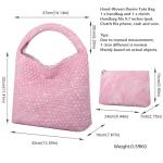 Queenoris Women's Vegan Leather Hobo Tote Bag