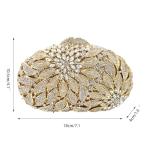 DEBIMY Dazzling Rhinestone Flower Clutch Bag