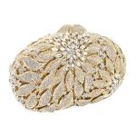 DEBIMY Dazzling Rhinestone Flower Clutch Bag