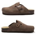 Vayfio Women's Tan Suede Clogs with Arch Support