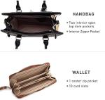 Large Women's Satchel Handbag with Wallet