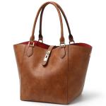 Amber Brown Large Designer Tote Bag for Women