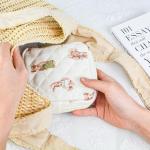 Floral Quilted Makeup Bag with Bear Design